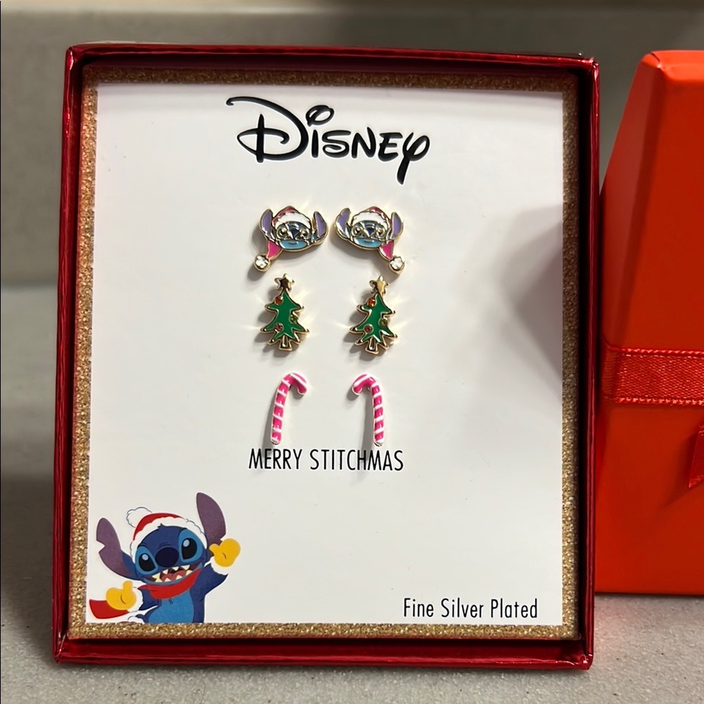 Disney Stitch Christmas Jewelry Earrings